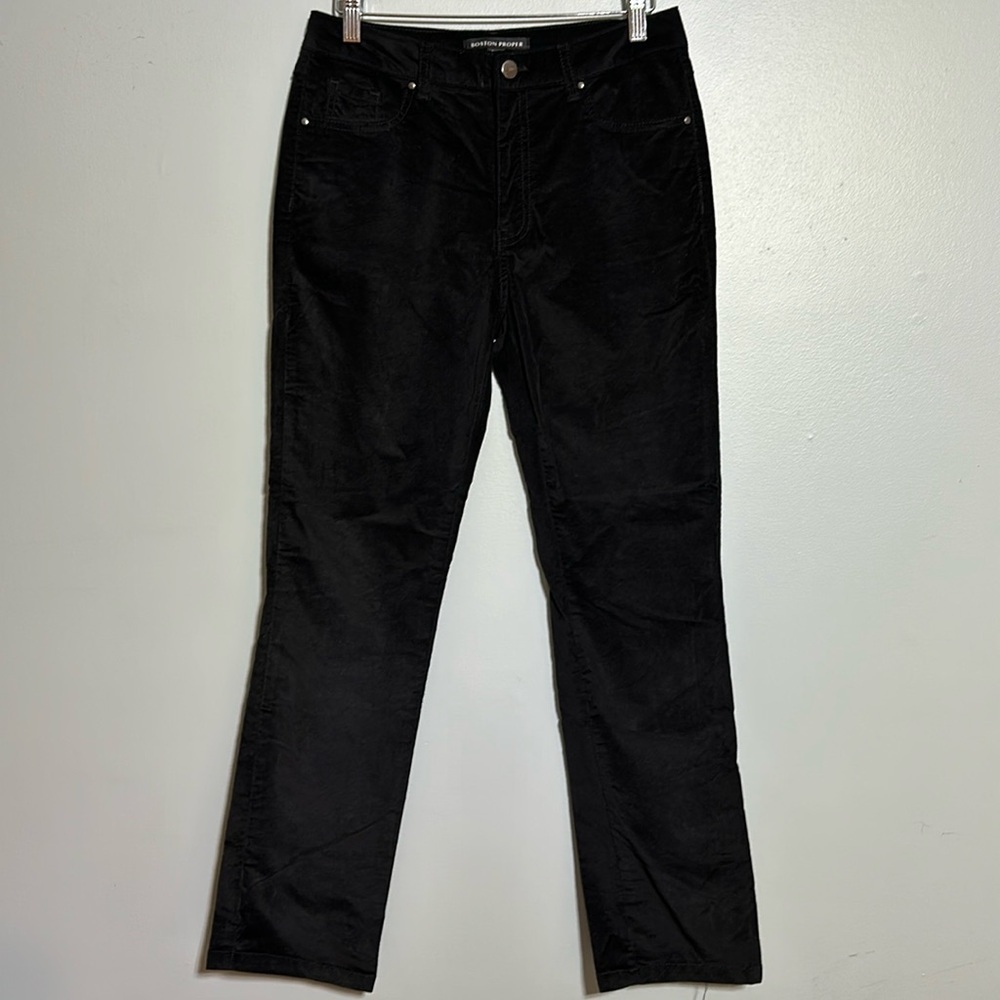 Boston Proper Black Velvet Pants Women’s Size 6